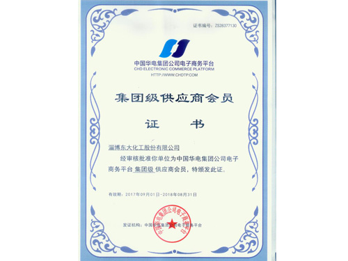 Huadian network access certificate 2017-2018